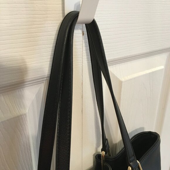 Ann Klein A Hinge Black Tassel Tote Shoulder Bag - Picture 3 of 10